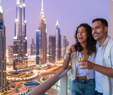 Couple enjoying their new property